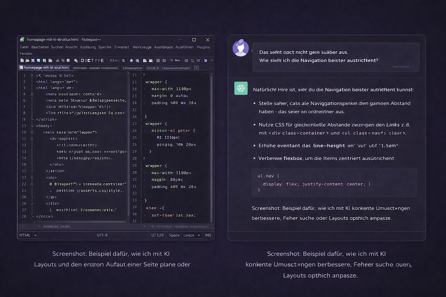 Design und Umsetzung mit KI